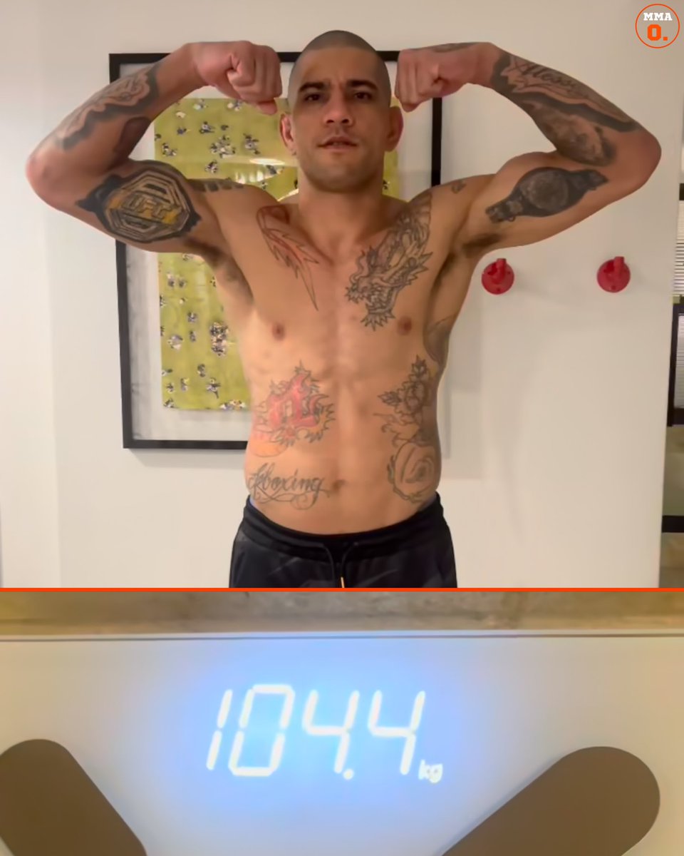 🚨| Alex Pereira had rehydrated back up to 230lbs by midnight local time after weighing in at 204.5lbs on Friday morning at the official #UFC303 weigh-ins.

Pereira said it was his easiest weight cut so far at light heavyweight, per <a href="/guicruzzz/">Guilherme Cruz</a>.