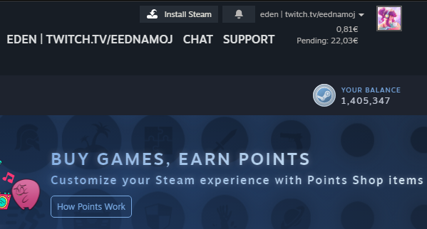 _edenbot's tweet photo. #Steam points giveaway. Link your Steam profile and I'll give you the Take My Points award. :) 

Follow is appreciated but not required. I do #CS2 content mostly. 

PS: make sure your profile can accept awards. https://t.co/Bj8rrczf3R