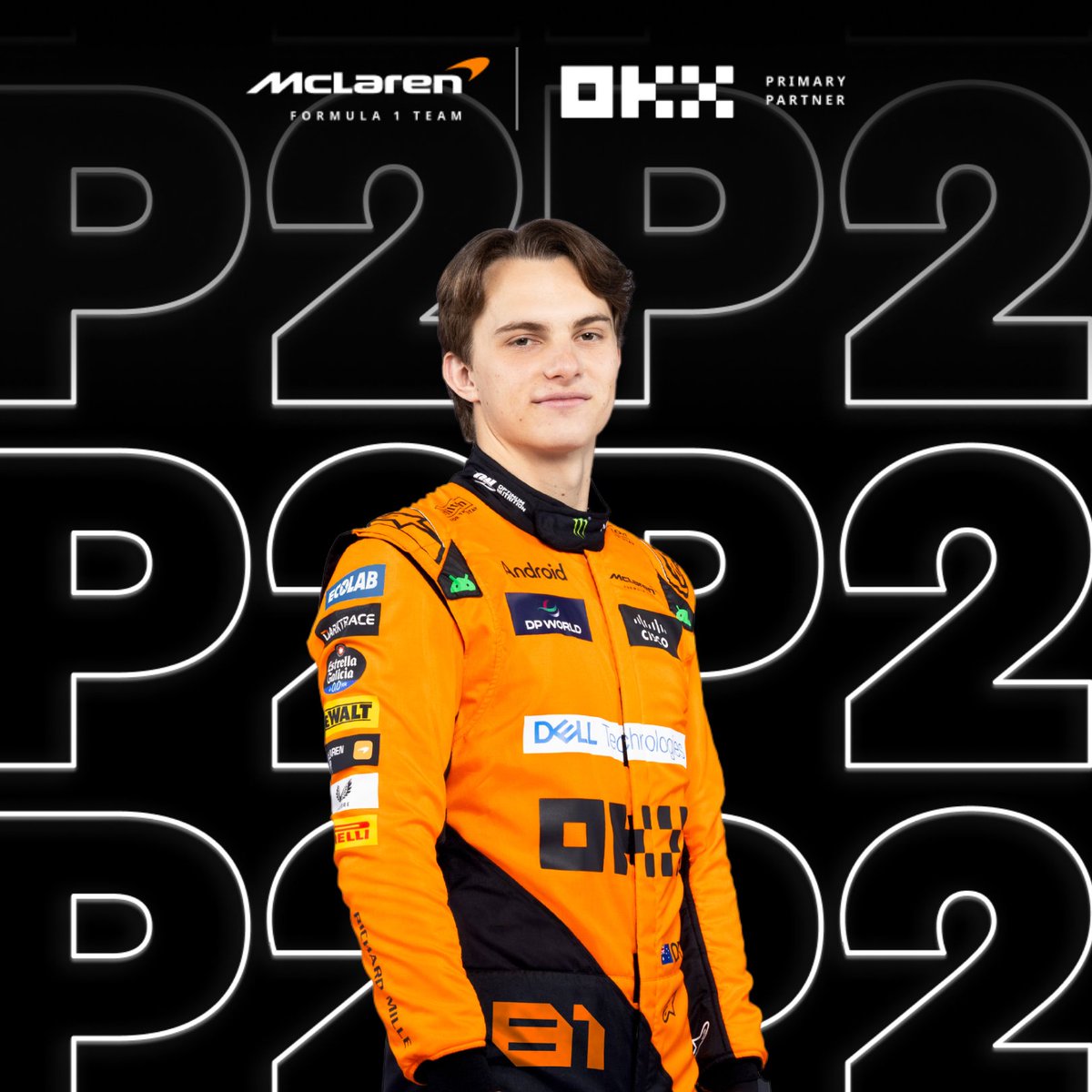 okx's tweet photo. Lighting up the track at the Spielberg Sprint with a double podium finish for @McLarenF1! 👊 

Great racing out there @OscarPiastri &amp; @LandoNorris! 💚

#AustrianGP https://t.co/a2QbBC45hK