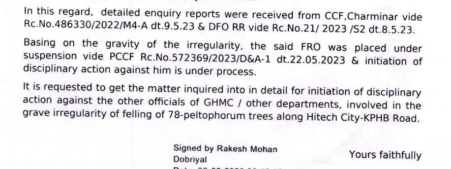 vinay_vangala's tweet image. @HarithaHaram @dobriyalrm need ur att&apos;n and action again here! 3 neem trees now. 
Dear @CommissionrGHMC  your action is still pending and ur vehicle went to lift the illegal unscientific pruning waste today! Tried to clear the evidence!
#SaveFullyGrownTrees
@ZC_SLP @HiHyderabad