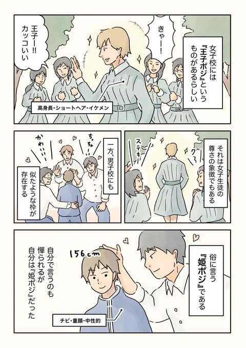 #これでフォロワーさん増えました   男子校の姫ポジ。(1/2)