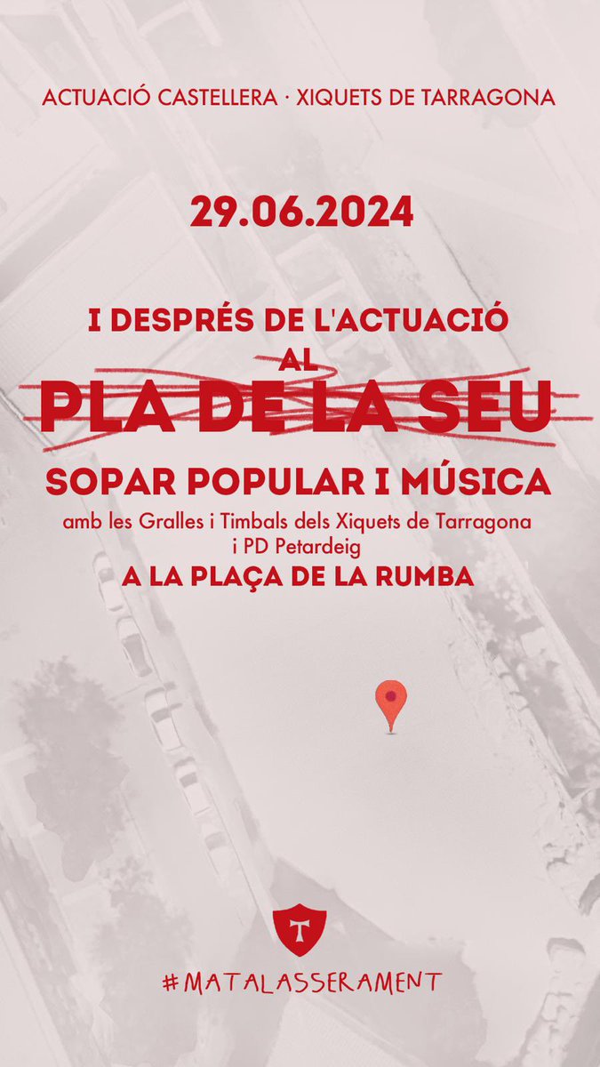 grallersxdt's tweet photo. 🎶Avui hem fet un assaig "a la fresca" per diferents motius: Perquè no teníem espai a la Casa de la Festa, i perquè no podíem anar al Pati del Pou.
🎉Tot i això, avui a les 23:00h ens veiem a la plaça de la Rumba on tocarem alguns dels nostres hits! @xiquetstgn #Castells https://t.co/iGpNFNgVoJ