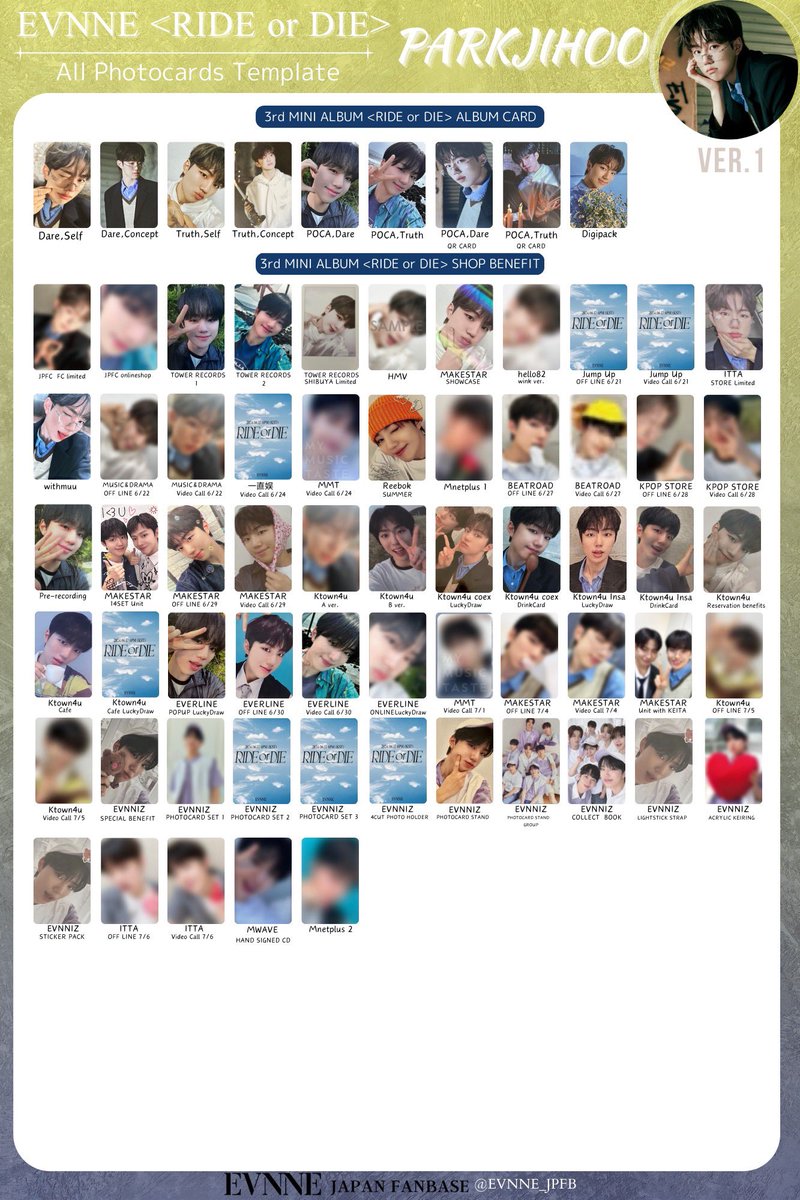 EVNNE Photocard TEMPLATE ꧂ 🗓️2024/6/29時点<随時追加更新