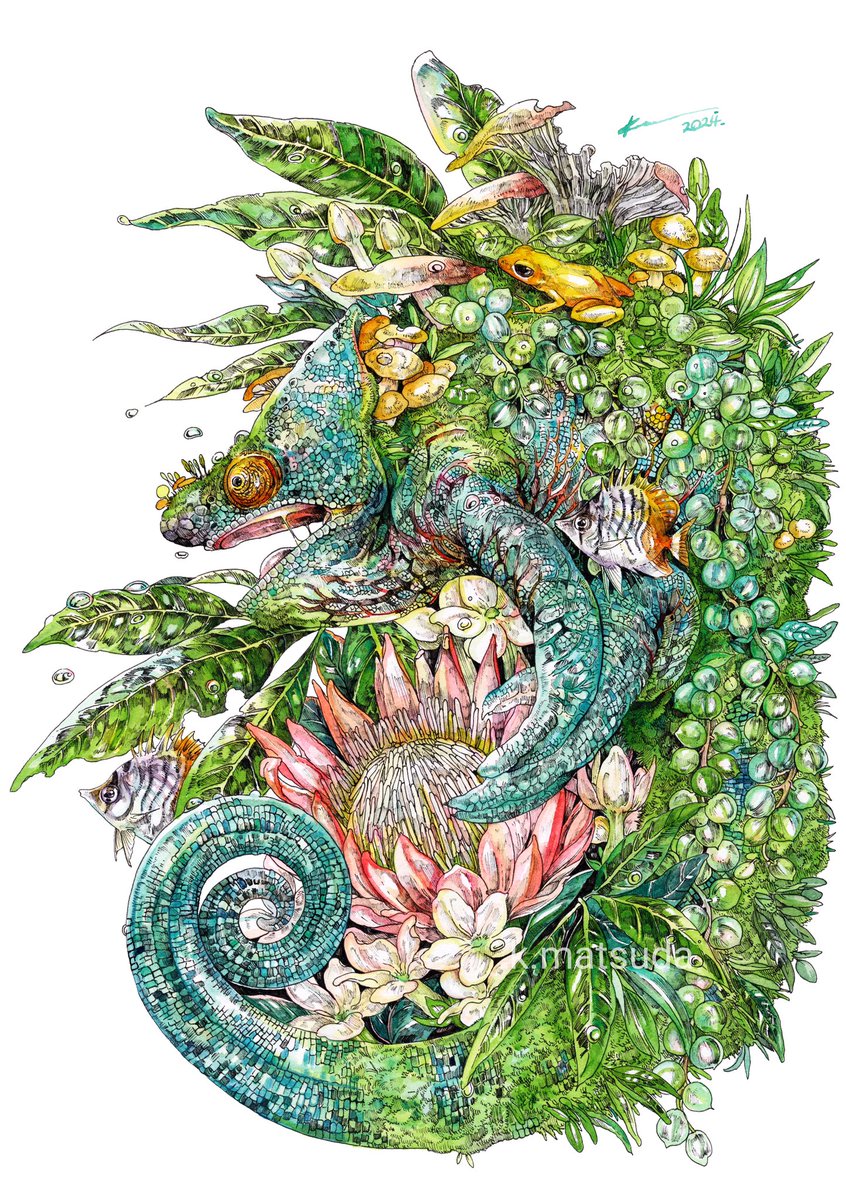 緑化」 A3 H420×W297mm 緑化」 A3 H420×W297mm