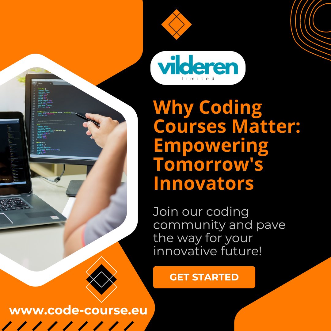 VilderenLtd's tweet image. Coding courses aren&apos;t just about programming—they empower creativity, critical thinking, and innovation.  #coding #codecourse