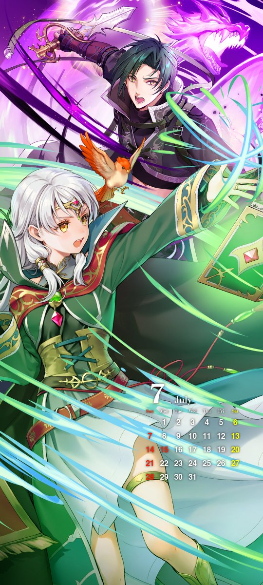 壁紙プレゼント】 2024年7月の「オリジナルカレンダー壁紙」と