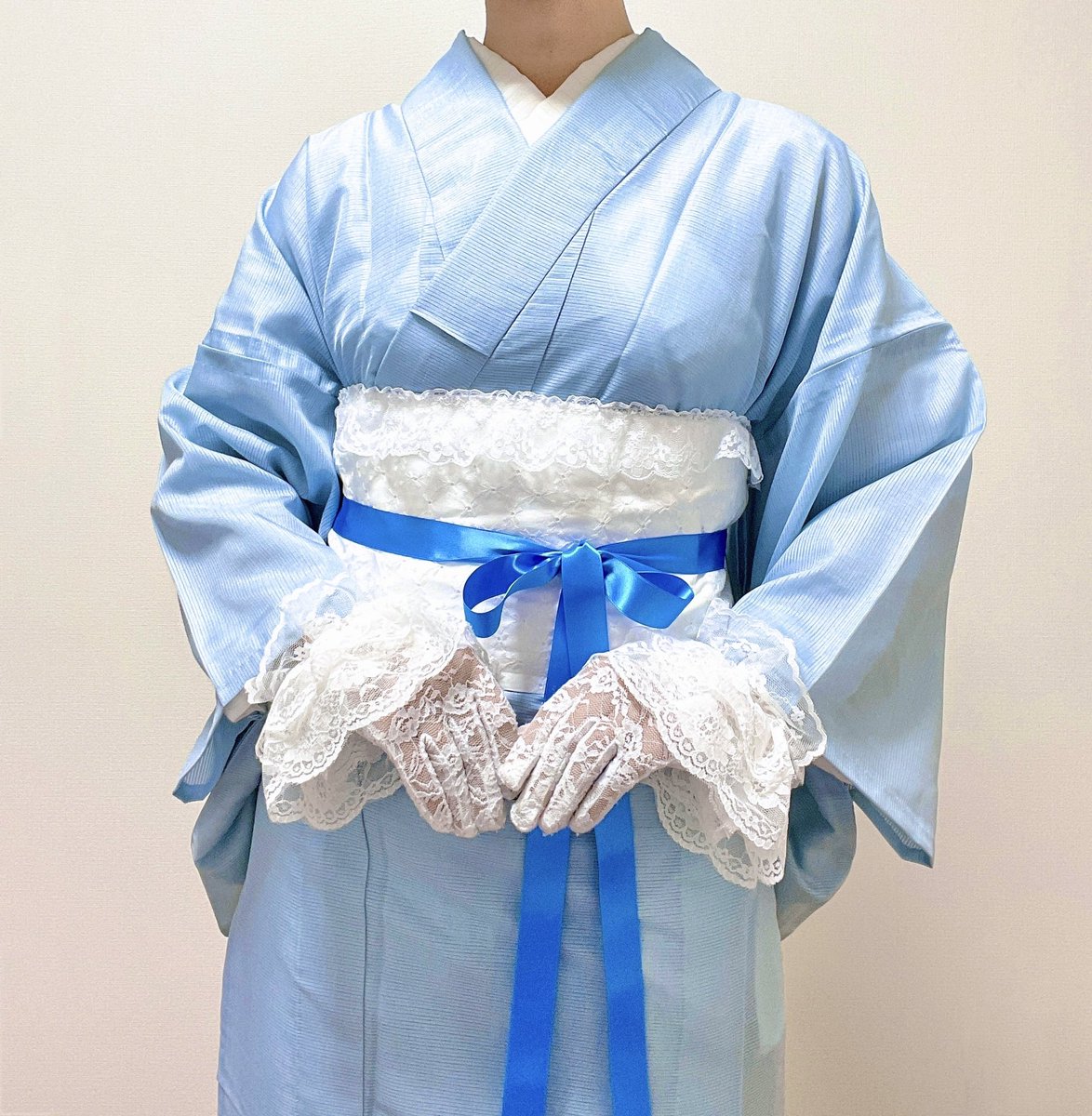 しまむらの付け袖って着物にも合うの天才