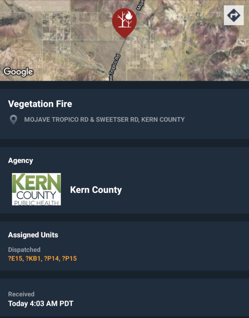 KernFireCallout's tweet image. #Kern #Rosamond #VegetationFire
