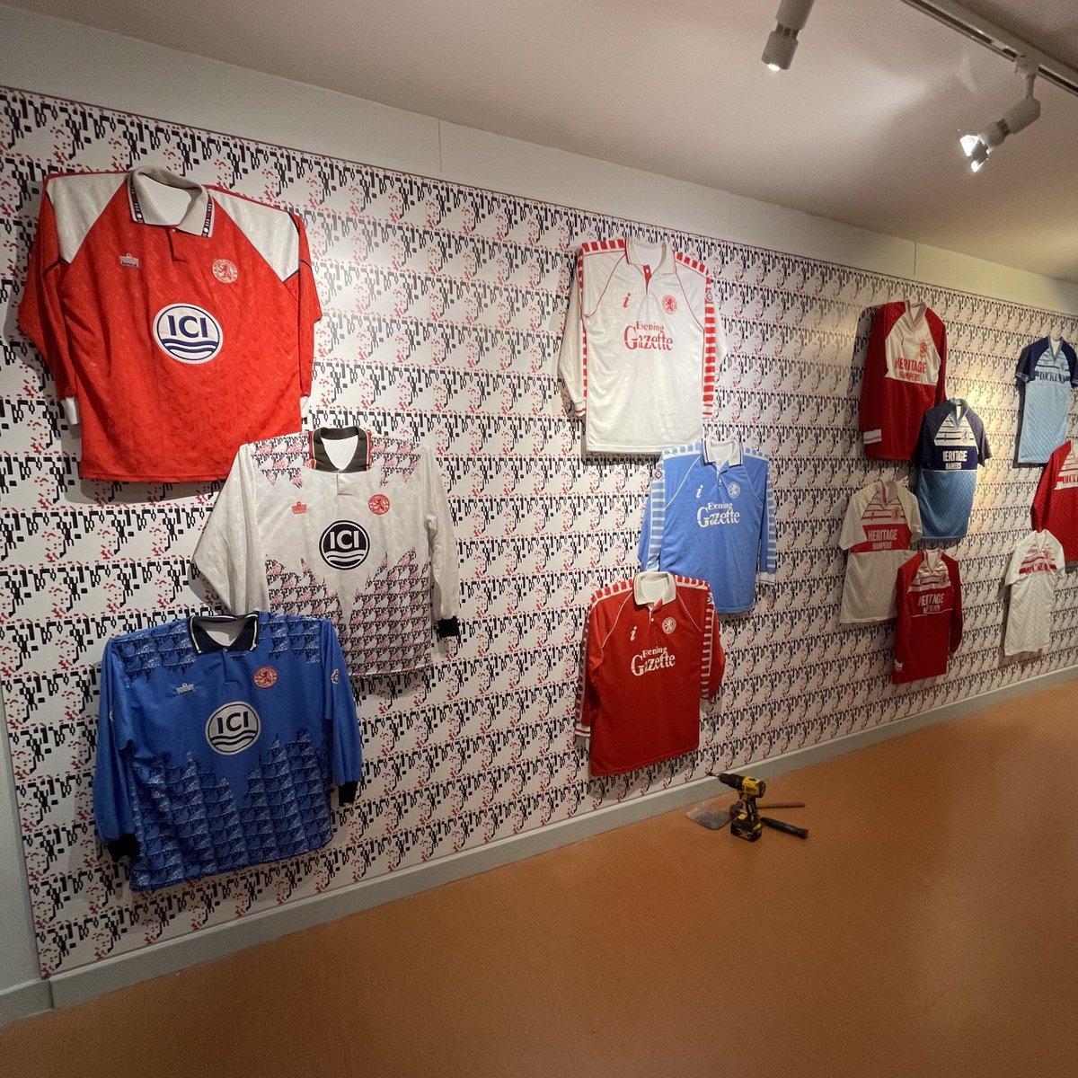 boroshirtmuseum's tweet photo. 🚨 | The design boards are slowly going up! 

This exhibition will be a fabulous collaboration, some of the items on display are just magical.

We can’t wait to show you very soon🤞. https://t.co/0fUjMgilCB