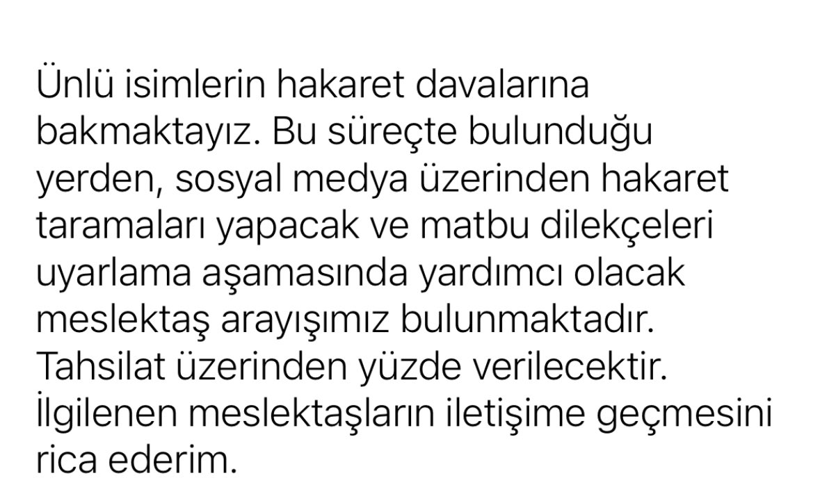 bebengu's tweet photo. Avukatlığın, özellikle de bağlı avukat olarak çalışmanın geldiği nokta gerçekten mide bulandırıcı. Seçme şansı olan avukat olmasın. https://t.co/fyH1lhTSv2