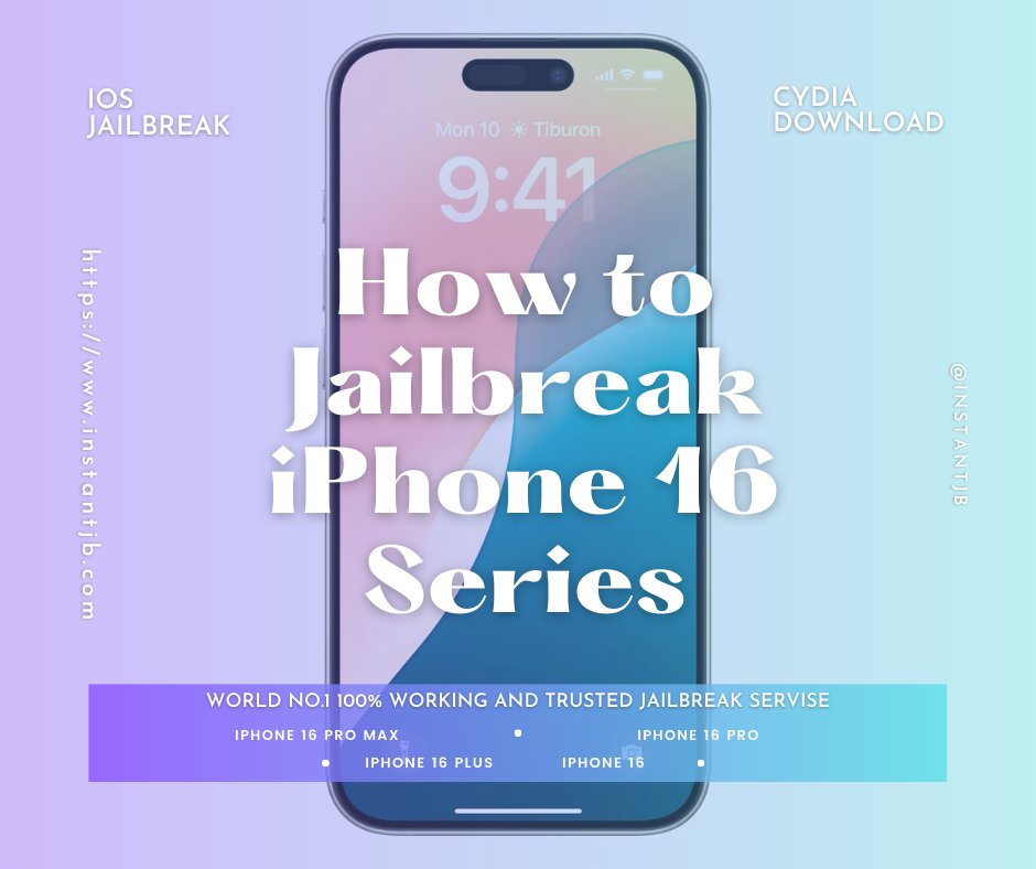 iNstantJB's tweet photo. Unlock the full potential of your iPhone 16, iPhone 16 Plus, iPhone 16 Pro, or iPhone 16 Pro Max with our easy and safe jailbreak solution. Access customization and apps. Visit https://t.co/BTb3JJZ8Ic 🤍

#iphone16 #iphone16promax #iphone #ios #ios18 #cydia #iosjailbreak #Trump https://t.co/ZLXCueTi25