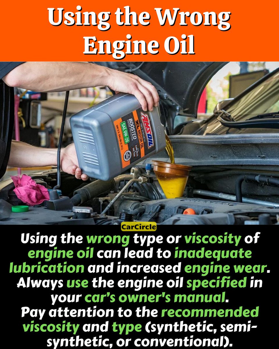 carcircleindia's tweet image. Using the Wrong Engine Oil in The Car!
#CarEngineOil #EngineOil #CarCare #CarTips #CarGuide #CarMaintenance #Cars #CarLovers