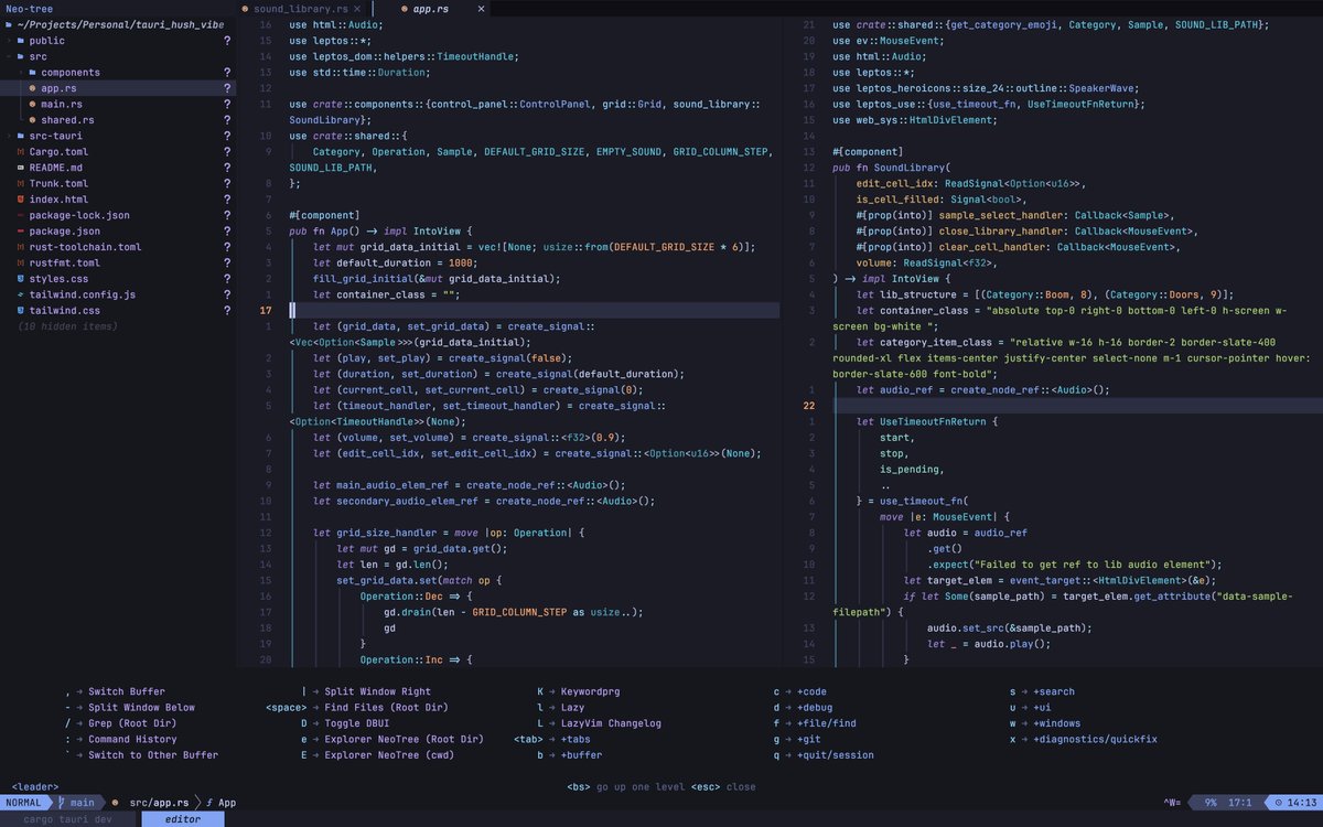 osenvosem's tweet image. Eventually switched from #LunarVim to #LazyVim. The former is a great distribution but unfortunately is not really supported. LazyVim is easy to configure, has good docs and faster startup times. Getting used to it...