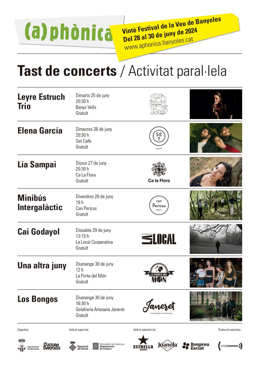 MonBanyoles's tweet photo. Demà diumenge a @laportadelmon rap feminista i descarat. El millor vermut de les vostres vides? @aphonicabny #Banyoles https://t.co/OcRvIHSmxa