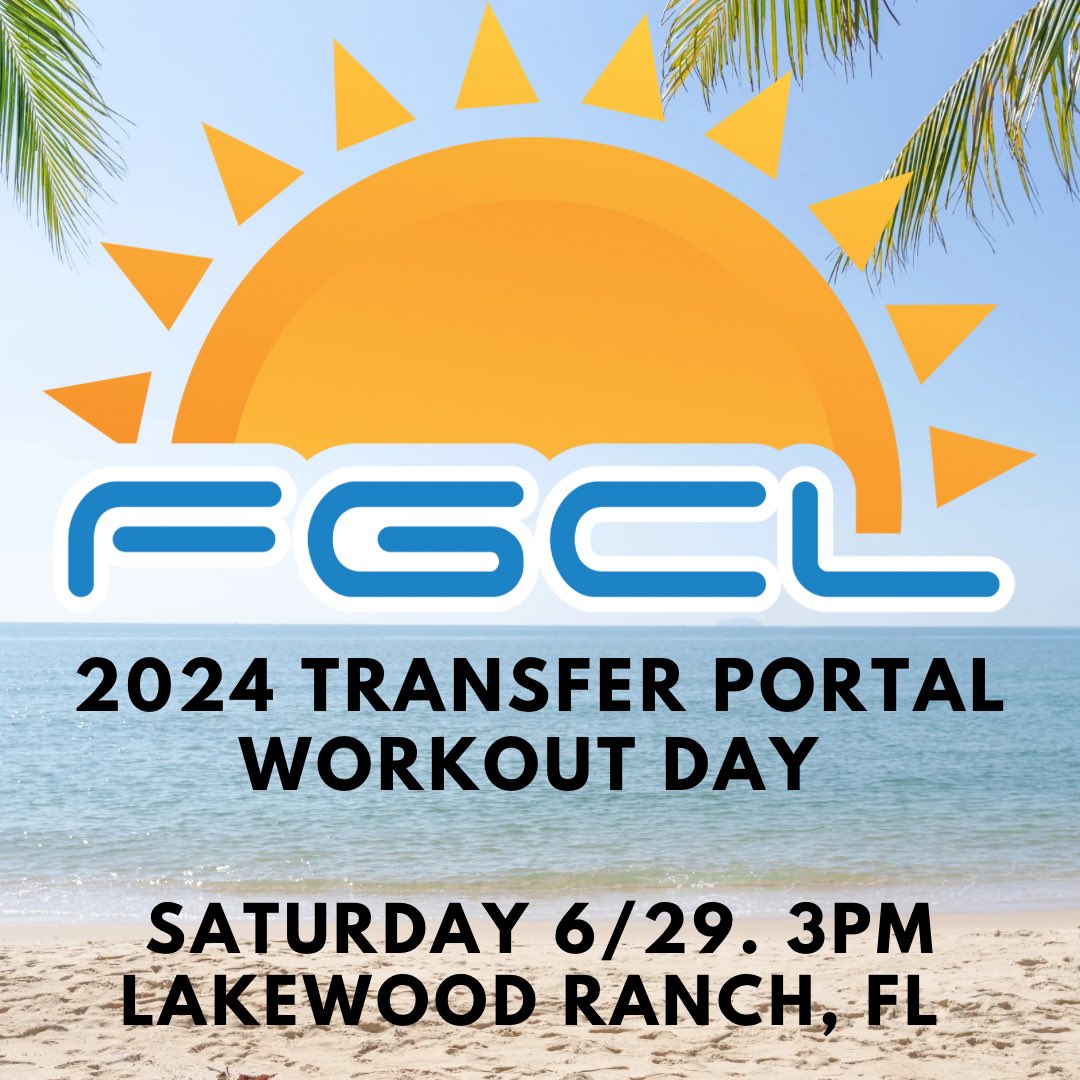 Happening today upon the conclusion of all regular season scheduled games, the transfer portal workout on field 4 at 3pm.  

Thank you to all the college coaches in attendance as well as those watching on livestream!