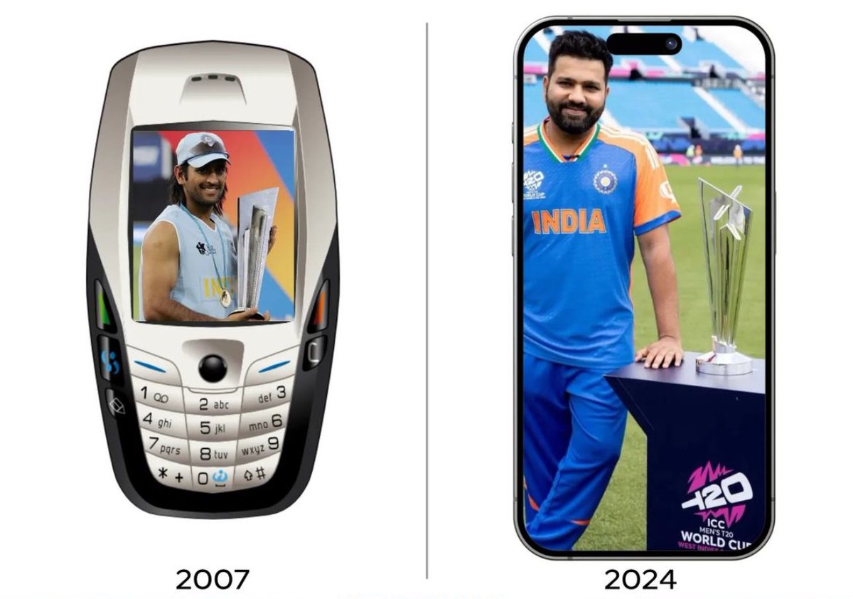 shiv_7726's tweet photo. Gadget can be changed, but the emotion towards the game remains the same .

#T20WorldCup #INDvsSAFinal https://t.co/atjp2m2DQV