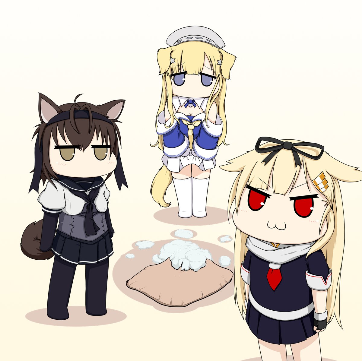 #このポスト見た奴は好きな艦娘の画像置いてけ提督じゃないなら座右の銘でも置いてけ 3匹と保護者