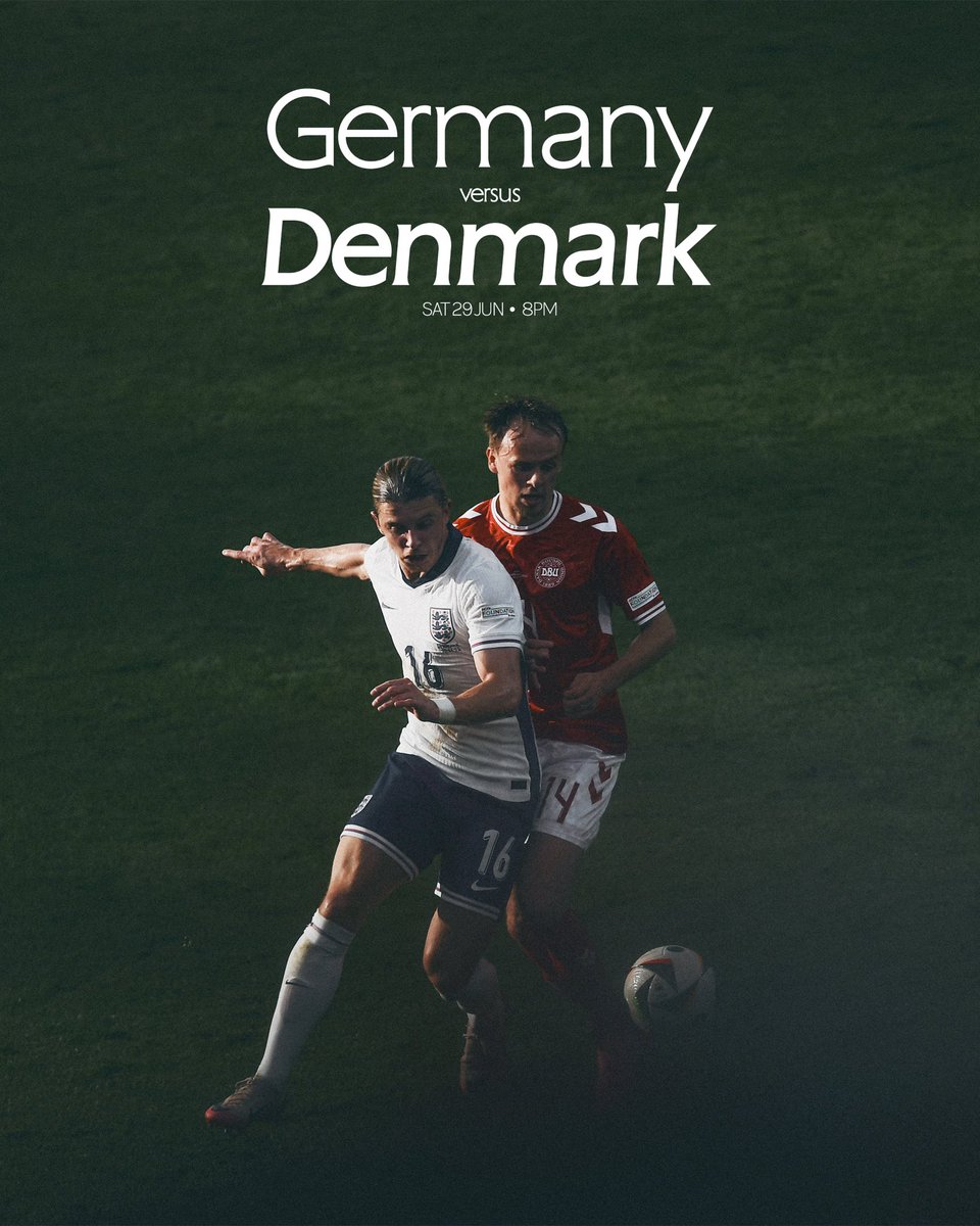BrentfordFC's tweet photo. Denmark take on the hosts tonight for a place in the Quarter-Finals of #EURO2024 

Good luck, boys! 🇩🇰 https://t.co/zZtVmWUWwn