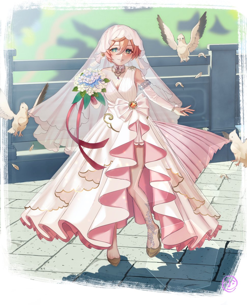 しーいずまいぶらいど。（彼女は私の花嫁です。）（異論は認める）
#煙緋 #yanfei #GenshinImpact