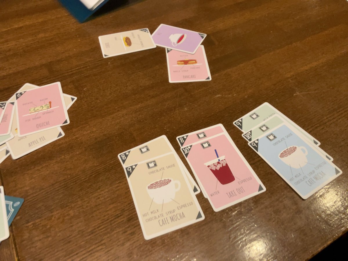 cckuni's tweet photo. 本日のボードゲーム 。チケット・トゥ・ライド、ザ・クルー、魔界札、とりてこ、シーソルト&amp;ペパー。チケライうまいこといった。クルーで軽くトリテを教えた後に魔界札。3R目で80点とって逆転。とりてこ4人戦面白いけど、バイトリーダーっょぃ。シーソルトサメにやられる。ありがとうございました https://t.co/lcjBPxxuWr
