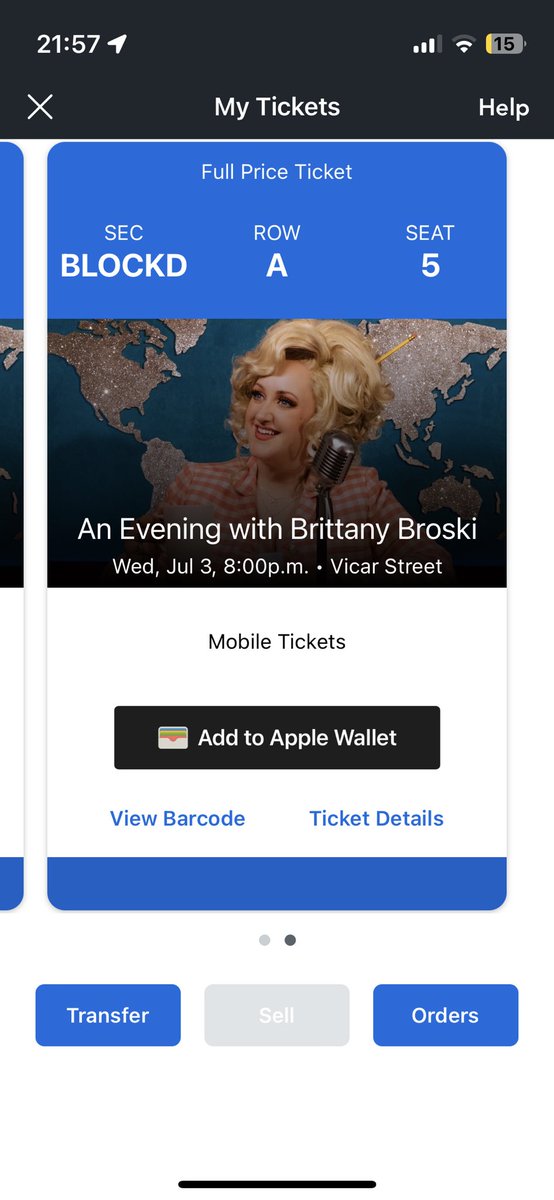 chloeoreilly96's tweet photo. Selling 2x BRITTNAY BROSKI tickets at Vicar St on Wed July 3! Selling at face value. DM if interested #ticketfairy https://t.co/sUf4ABPSdh