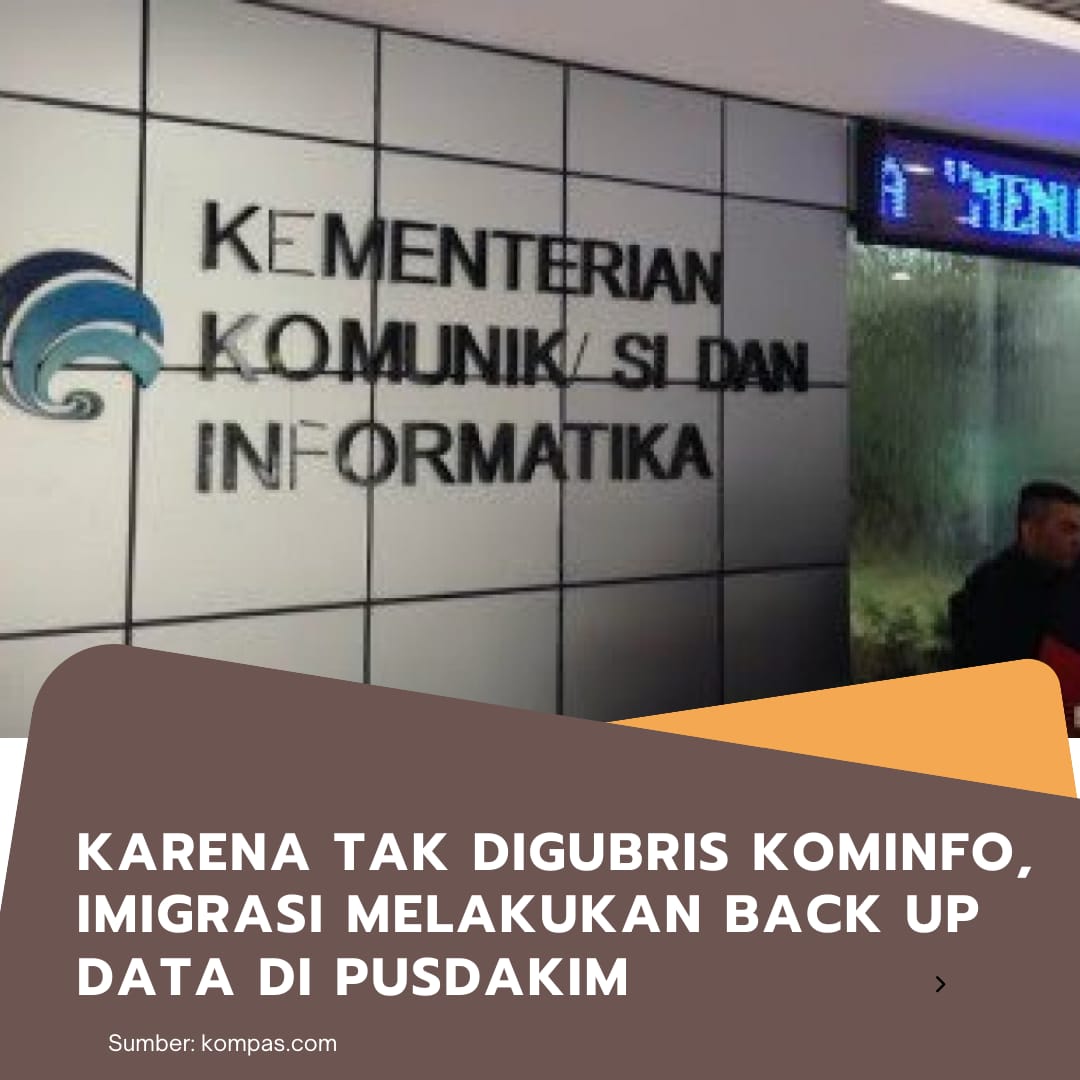 Infonetizenindo's tweet photo. Karena gak digubris kominfo, imigrasi melakukan backup data di Pusdakim 

#berita #kabar #beritaindonesia #kabarviral #imigrasi #security #pdns #pusatdatanasional #kominfo #phuwintang #LISAxROCKSTAR #Solana https://t.co/IEtwTlzZhA