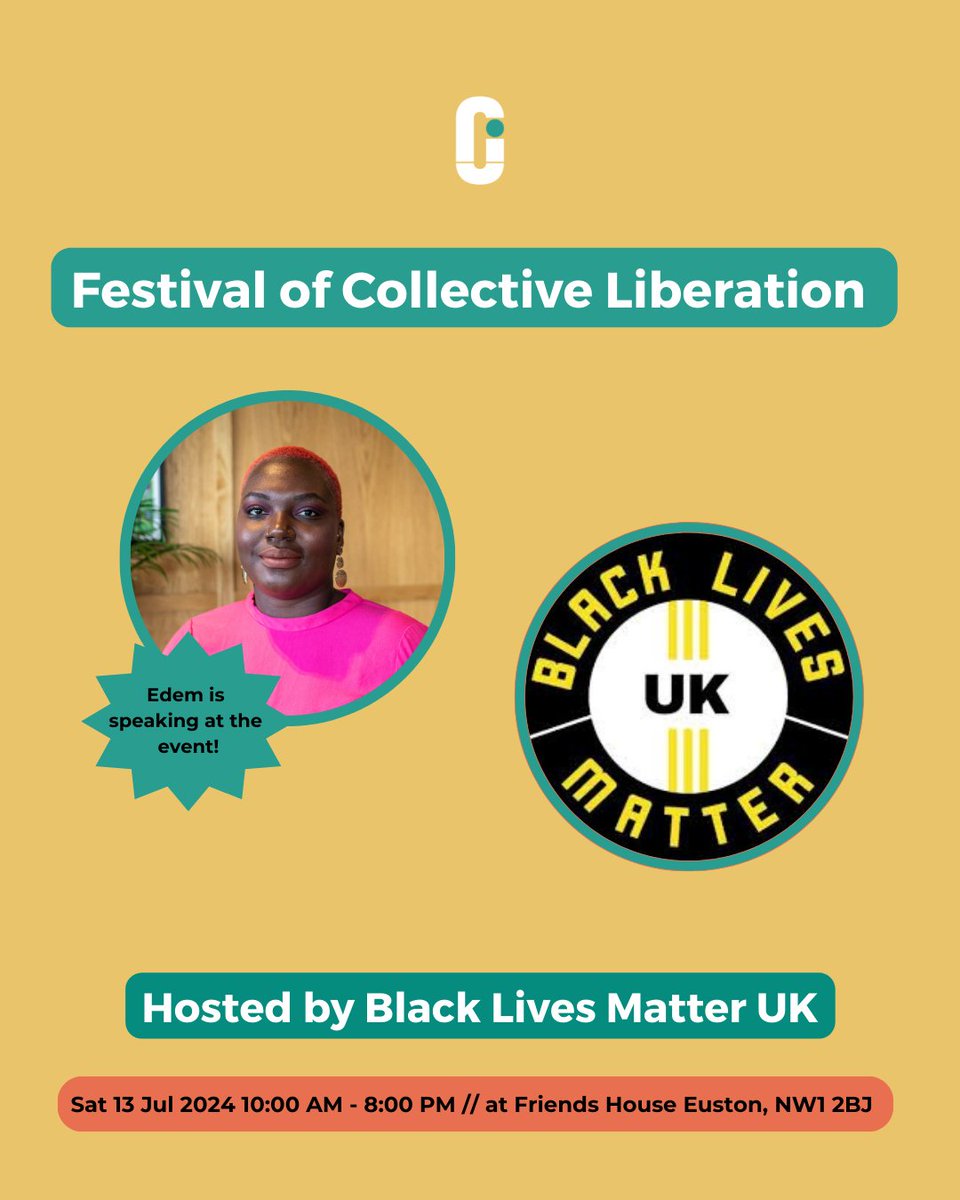Reproductive Justice Initiative (@rjinitiative) on Twitter photo Our Chief Exec, <a href="/BarbaraNtumy/">Agbeduvi Labadi Socialist 🌻 🍉</a> is speaking at an event hosted by <a href="/ukblm/">Black Lives Matter UK (inactive)</a> called the Festival of Collective Liberation. Join us to discuss & develop the future of Black liberation movements in Britain and beyond. Learn all about the event & grab your 🎟️ here: tickettailor.com/events/blackli… Our Chief Exec, <a href="/BarbaraNtumy/">Agbeduvi Labadi Socialist 🌻 🍉</a> is speaking at an event hosted by <a href="/ukblm/">Black Lives Matter UK (inactive)</a> called the Festival of Collective Liberation. Join us to discuss & develop the future of Black liberation movements in Britain and beyond. Learn all about the event & grab your 🎟️ here: tickettailor.com/events/blackli…