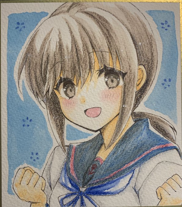アナログ吹雪ちゃん描いたよー😀 
