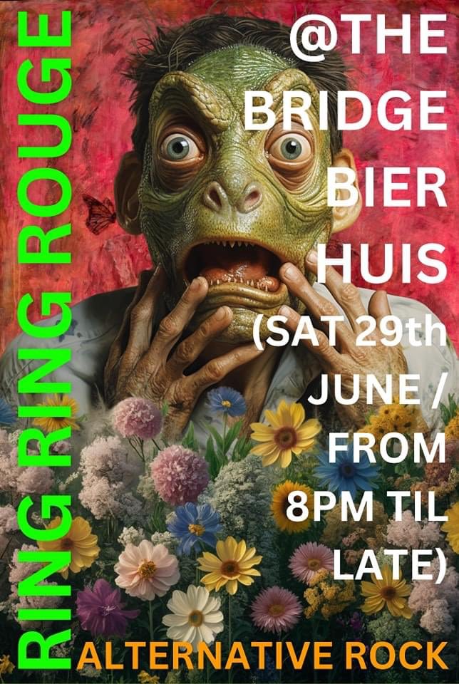 AndrewGreaves84's tweet photo. Proper buzzing for @RingRingRouge tonight @BridgeBierHuis_. 
Get involved. You’ve not got anything better to do have you? Really? (You’ll only miss Coldplay at Glasto so… winner!) https://t.co/0hYLHdOvdT