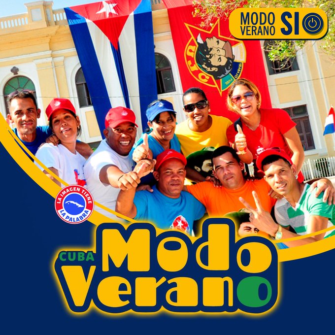 Desde hoy #Cuba está oficialmente en #ModoVerano. Hay mucha #GenteQueSuma que en distintos sectores también en estos meses darán lo mejor de sí en bien de todos. Nuestro reconocimiento para ellos.