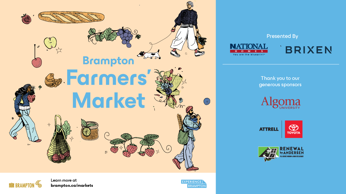 Exp_Brampton's tweet image. Enjoy a sea of sweetness at the #BramptonFarmersMarket! 🍓

See you today from 8 am to 1 pm, rain or shine! Learn more 🔗: brampton.ca/markets