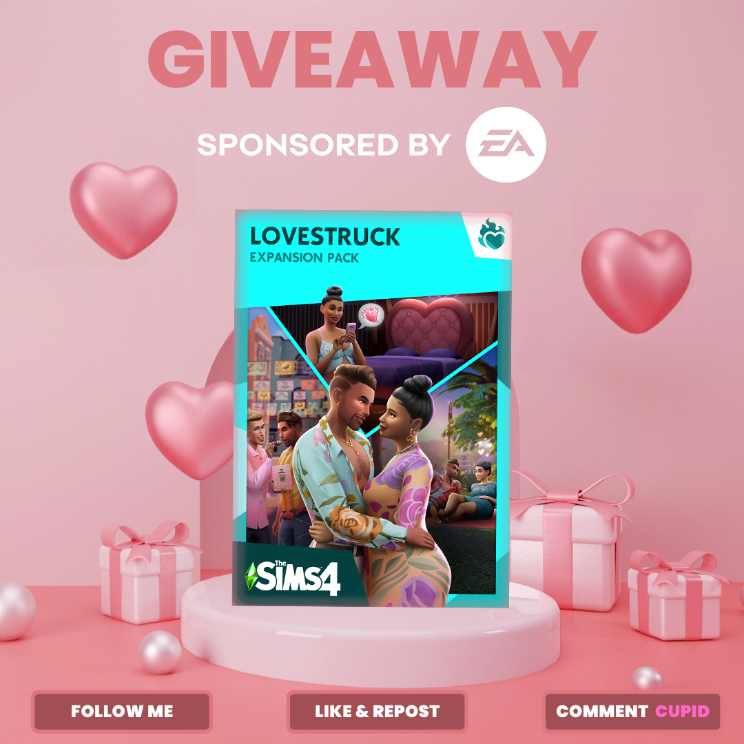 Thanks to the #EACreatorNetwork I'm giving away a code for The Sims 4: Lovestruck EP (EA app PC)

💞Follow me <a href="/lifeofsimsyt/">life of sims</a>
💞Like &amp; Repost
💞Comment "CUPID"

The winner will be chosen on July 26th.

#Lovestruck #TheSims4 #Sims4Giveaway