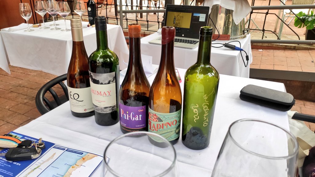 SenderismoGuada's tweet photo. Interesantísima cata de vinos de Chile organizada por Mujeres en la Gastronomía de CLM.
#rumay #paigar #huasco #limarí https://t.co/3ECM1lZDqF