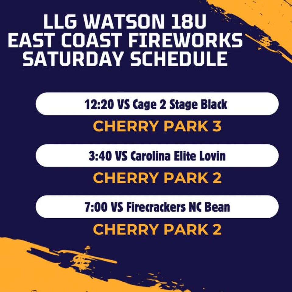 Todays schedule!  see you there.   <a href="/LLGWatson/">LLG Watson</a>