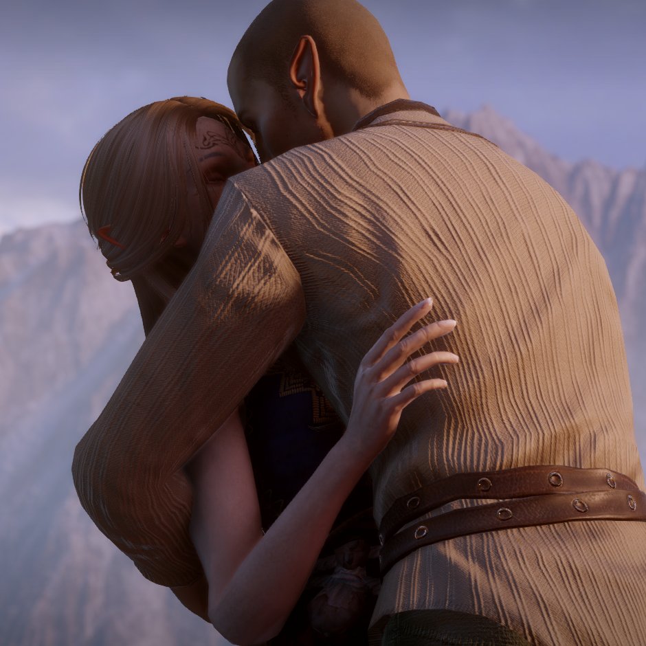 yknow what hurts me the most about solavellan? is that solas *just* loves her. he simply loves lavellan. there is nothing crazy about it, no big scary meaning behind it. he simply loves everything about her. its just love, pure and normal and like every other