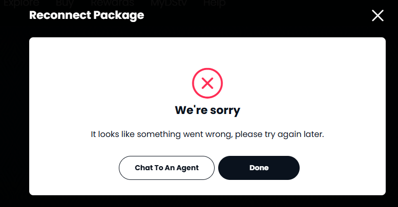 Ryan_Innes's tweet photo. @DStv I've been trying to reconnect my package the whole day with no luck. And you wonder why customers are leaving and finding alternate methods of watching TV. https://t.co/A8n9ZTTnD3