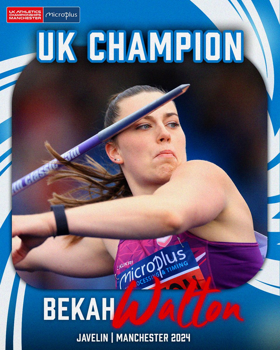 FOUR IN A ROW 👑👑👑👑

<a href="/bekah_walton/">Bekah Walton</a> does it again. 

Our first UK champion crowned with a winning throw of 54.11m!

#WhereItStarts