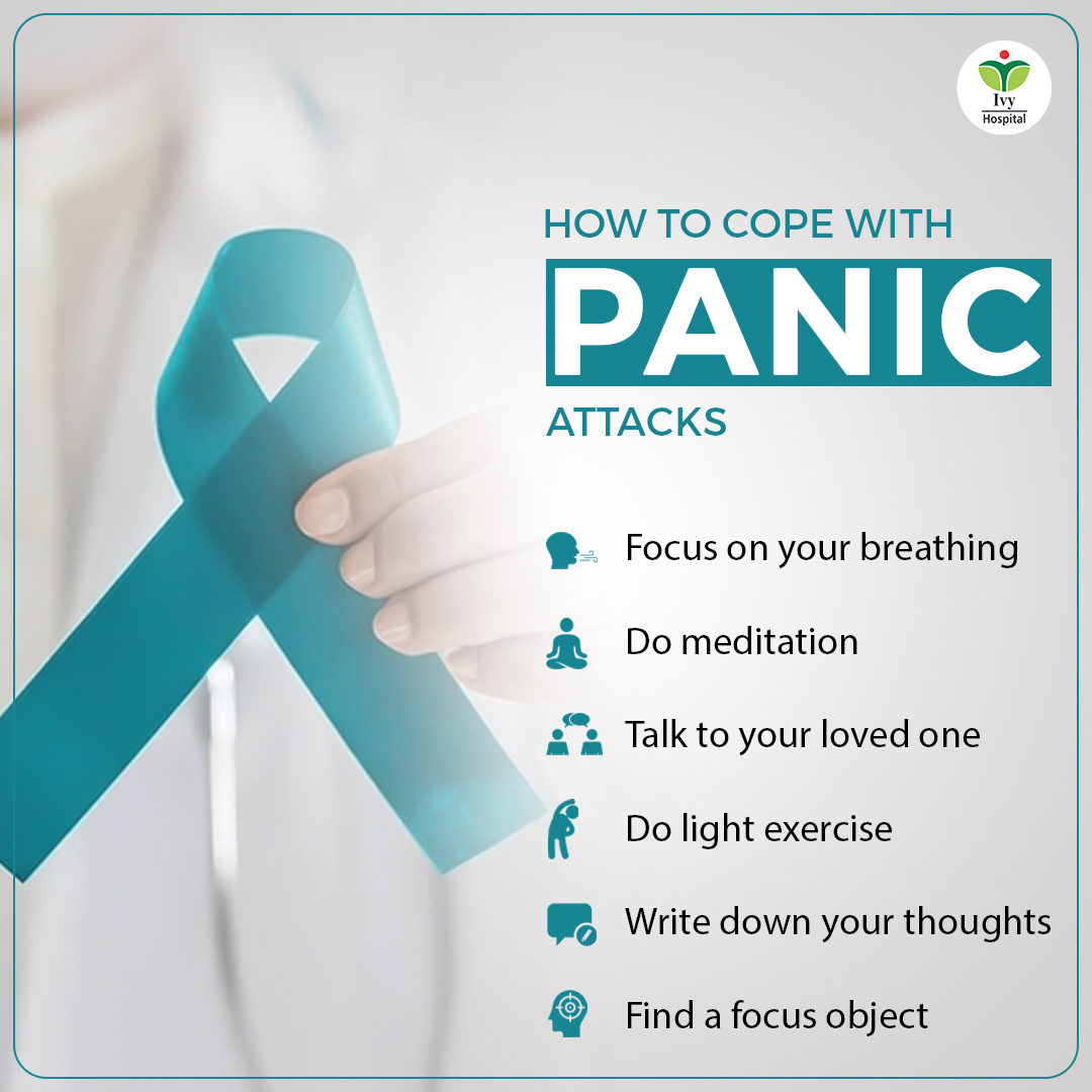 Coping with panic attacks can be challenging, but with the right strategies, you can overcome them.

• Focus on your breathing
• Do meditation
• Talk to your loved one
• Do light exercise
• Write down your thoughts
• Find a focus object

#Ivyhospital #PanicAttack