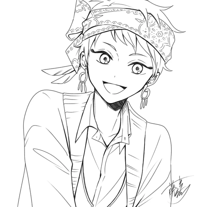 似て非なるものの方でリクエストもらったので描いてみた🦦くん 