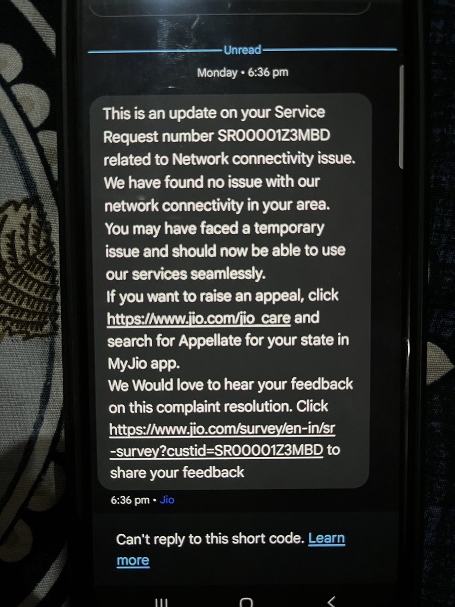 iamasagar's tweet photo. Wah kya 5G ki speed hai bhai. Maja hee aa gaya. Complaint karne ke baad bol rahe hai sab achha hai. Lagta hai main he space me rehta hu isliye 5g nahi chalta. @reliancejio @JioCare https://t.co/yxIwec2pZ0