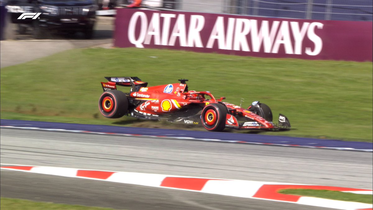 Leclerc voleva fare un po’ di rally #leclerc #AustrianGP #f1