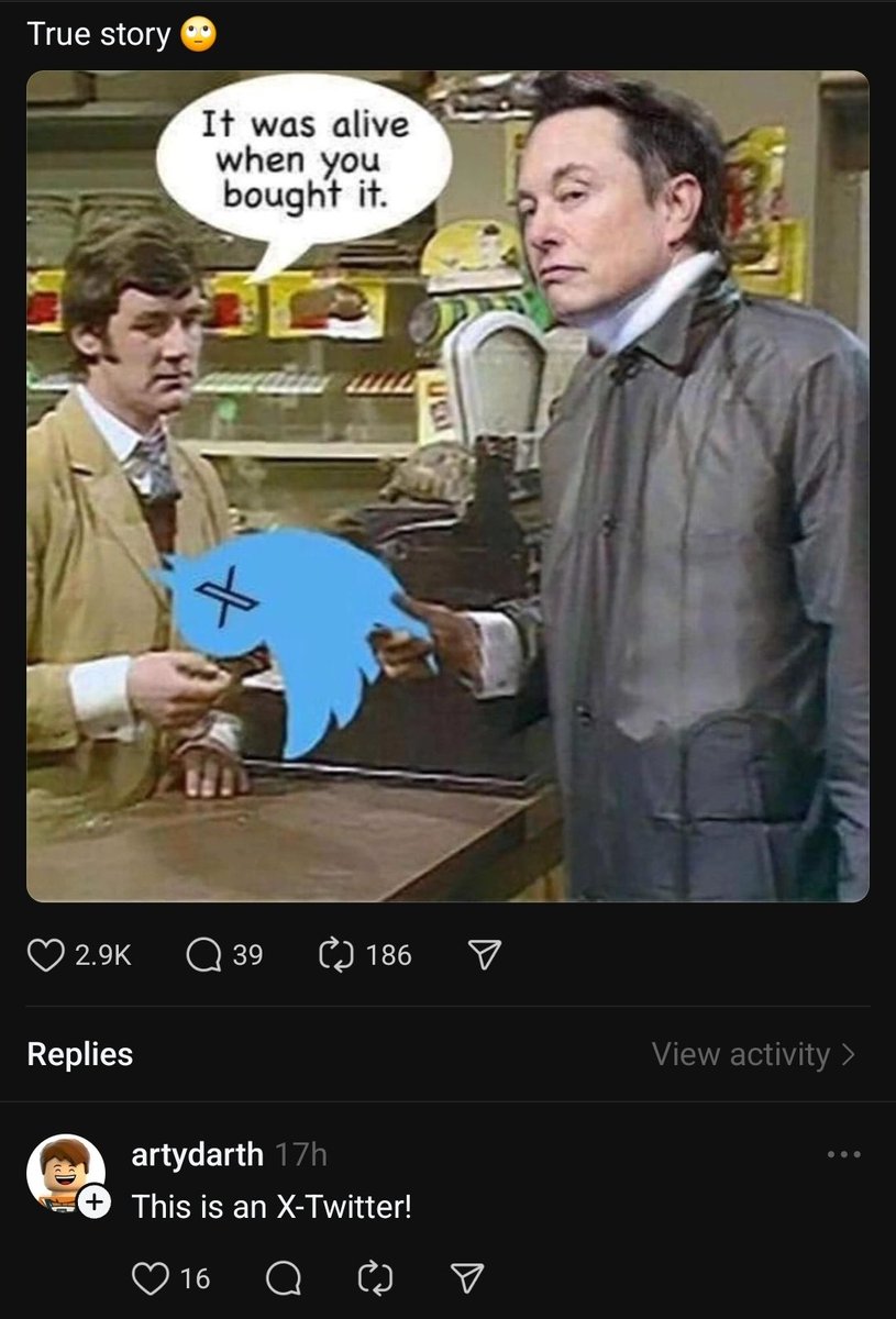 The reply is a thing of beauty!
