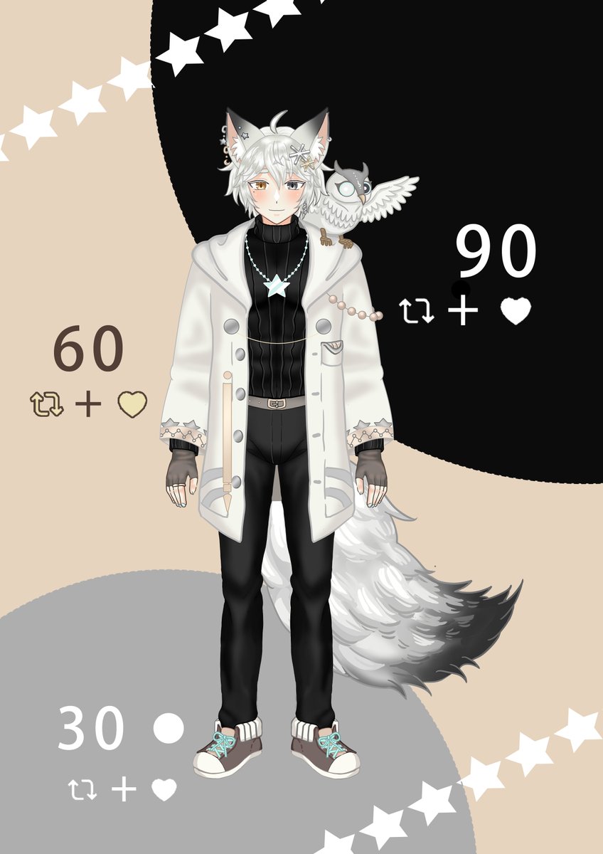 90了大家！90了！
终于可以露脸了！！！
谢谢大家的爱心跟转推！！
哒~哒~我有猫头鹰耶