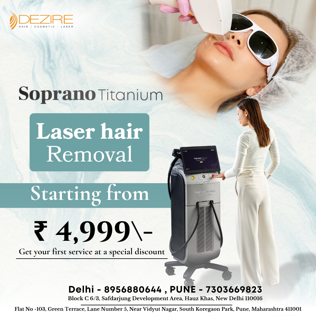 drprashantmch's tweet photo. Soprano Titanium now at Dezire Clinic get Laser Hair Removal Treatment starting from 4,999 grab the offer now!  
Book your free consultation now!  To know more WhatsApp or call on phone no. Mentioned below.  
Delhi - 8956880644, 9717470550 Pune - 7303669823 https://t.co/lVZLF9fRAz