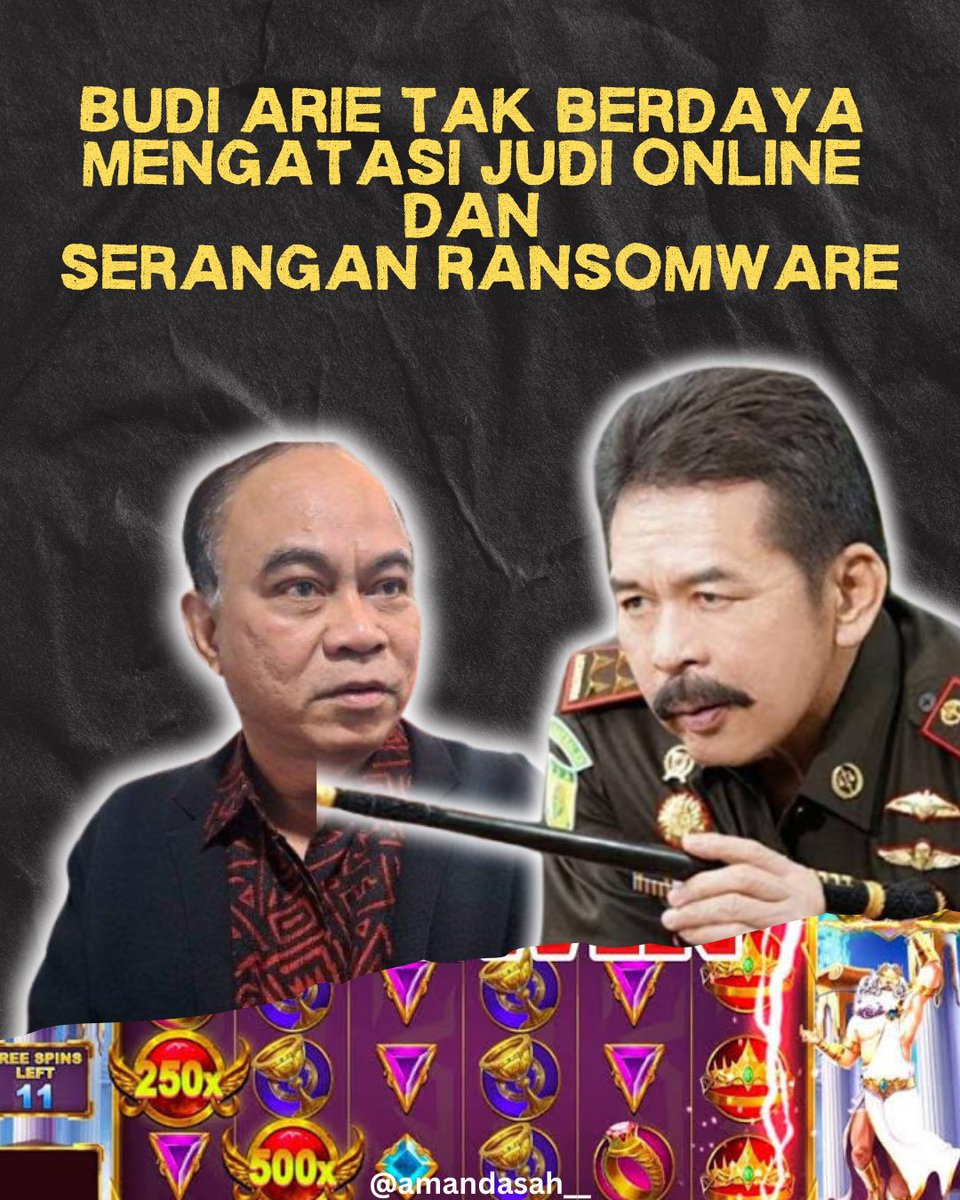 Budi Arie Jangan Bikin Malu Jokowi

Cerita Menteri Kominfo Budi Arie memang belum habis-habis, mulai tak berdaya dari mengatasi serangan  ransomware sampai tak punya solusi kongkrit mengatasi gempuran judi online. 

Bukannya nyari solusi dan menyelesaikan masalah menteri Budi