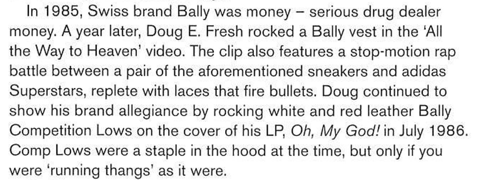 RANDOMRAPRADIO's tweet image. SUCH a great wee LP, big shouts to Johann. Those are great memories.

Back in 2016, I wrote an article for @snkrfrkrmag  about this vid in a piece about sneaker brands in Rap lyrics. Not many MCs were sportin the Bally look. 

Even fewer were discussing abortions.