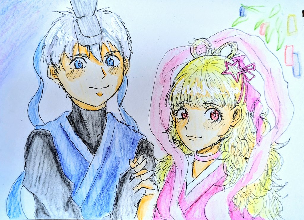 フォロワー様50人記念企画絵です🙌
描いていてとも楽しかったです！
リクエスト本当にありがとうございました✨✨