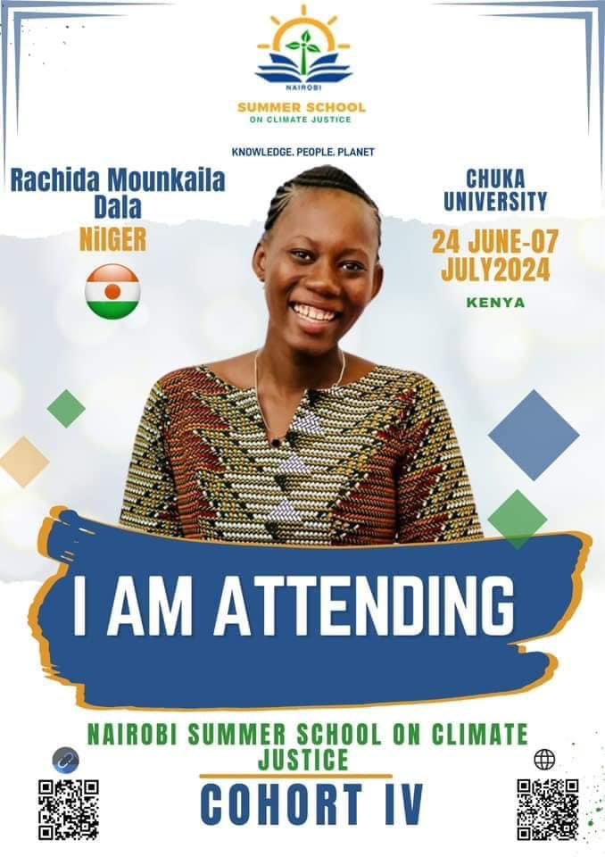 ongplafojeudev's tweet photo. Le Niger a brillé à travers la participation de deux (2) jeunes leaders:
👉 Attaib Aoussouk Islamane, membre du Réseau de la Jeunesse Nigérienne sur les Changements Climatiques (RJNCC), 
👉 Rachida Mounkaila Dalla, membre de l'ONG Plateforme Jeunesse et Développement. https://t.co/y3fhBKIs31