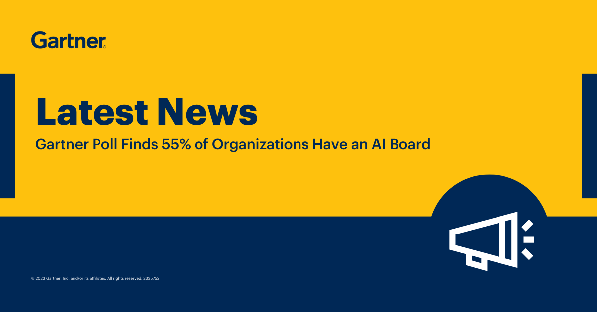 Our recent poll sheds light on the growing trend of AI boards and AI leaders.

Read more now and explore the possibilities of AI in your business strategy: gtnr.it/3xqwq0x 

#GenAI #GartnerIT #GartnerSYM