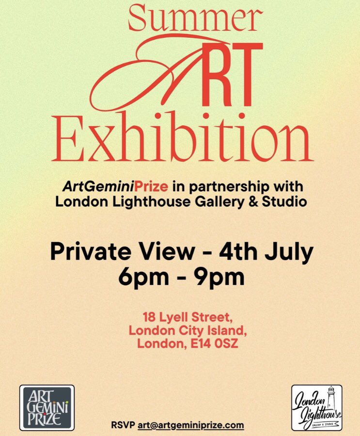 hinge832's tweet photo. Delighted to have three pieces selected in the Art Gemini Prize with London Lighthouse Gallery. Would love to see you there if you’re free on Thurs 4th July! 
@artgeminiprize #exhibition #artgallery #londonlighthousegallery #london https://t.co/qg0FnBSea8